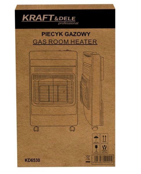 Обігрівач газовий Kraft&Dele 4.2 kw + шланг та редуктор в комплекті OD23654 фото