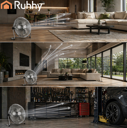 Вентилятор підлоговий Ruhhy 50 см (металевий, 3 швидкості) W00001 фото